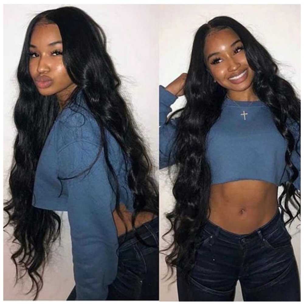 28inch Long Loose Wave Lace Front Wig #1B